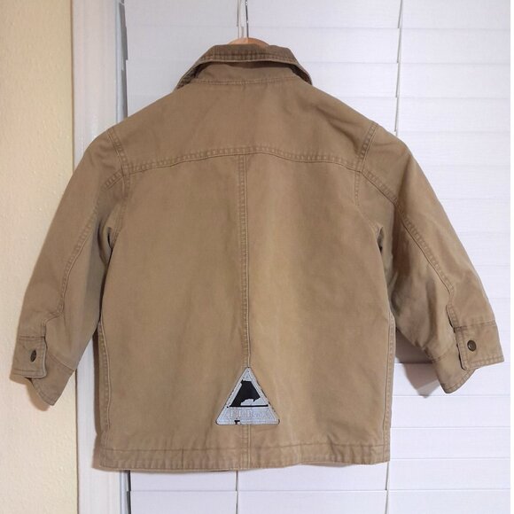SOLD🔴🔴🔴🔴🔴🔴Vintage Toddler L.L Bean Lined Barn Chore Coat sz 4/5 Khaki - Picture 7 of 8